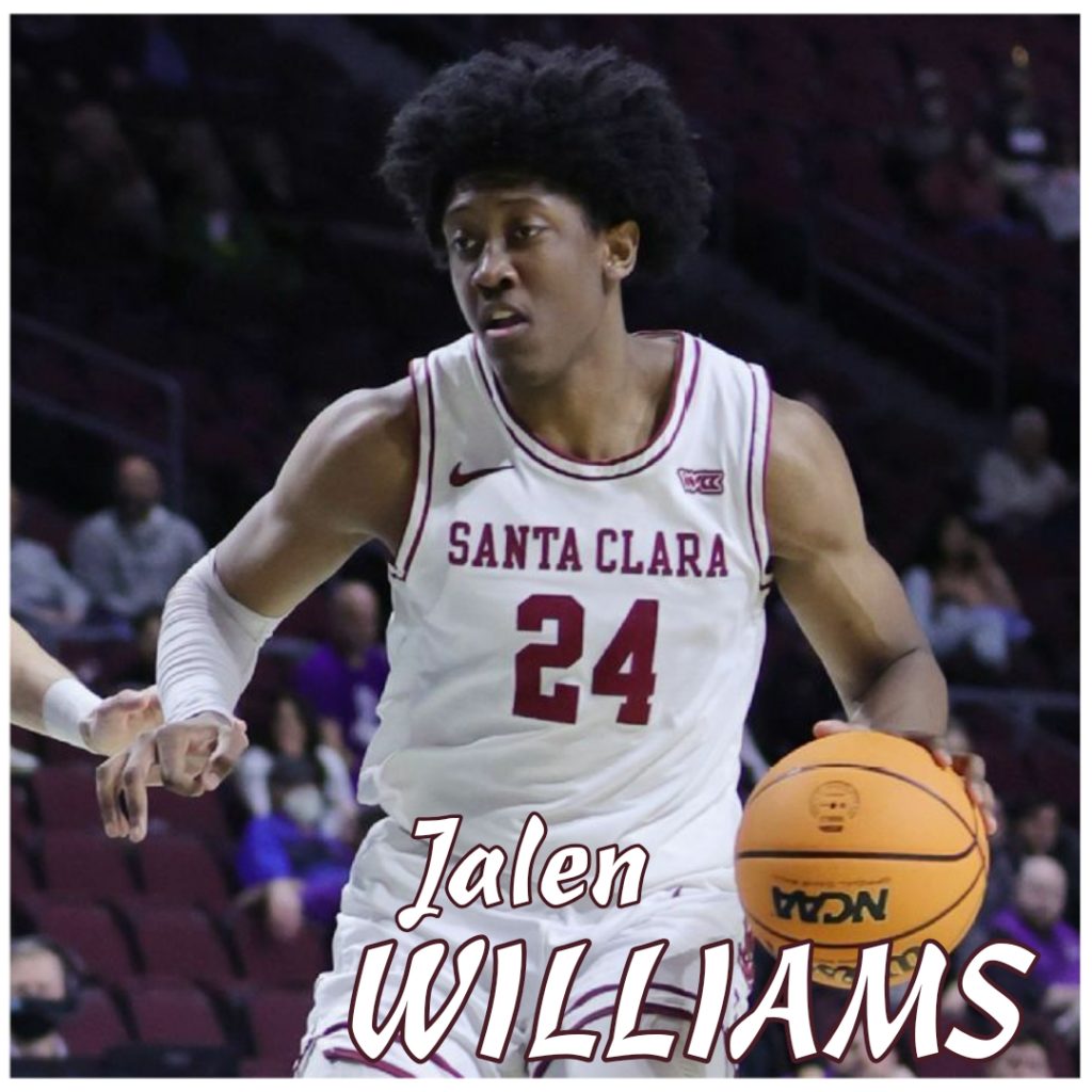 Preview de la Draft : Jalen Williams Ailier Santa Clara